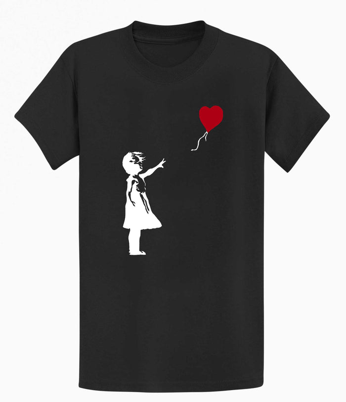 Banksy Girl Heart Balloon Men's T-shirt Banksy-Apparel