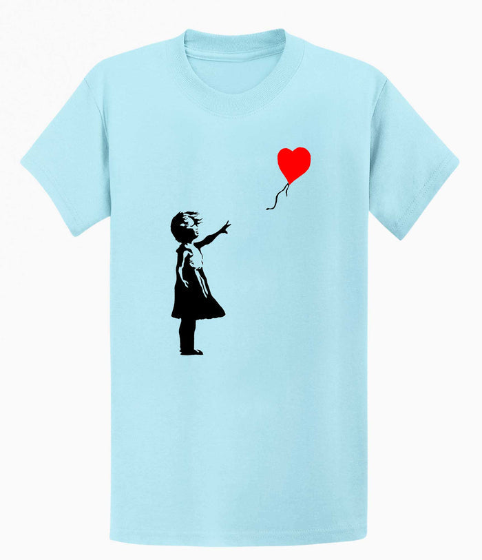 Banksy Girl Heart Balloon Men's T-shirt Banksy-Apparel