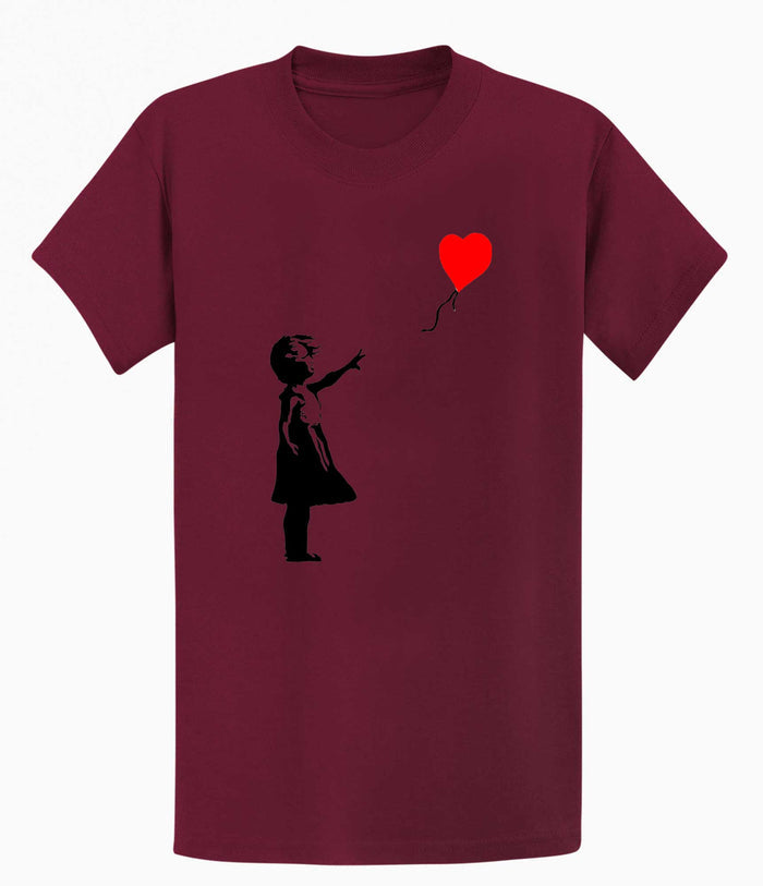 Banksy Girl Heart Balloon Men's T-shirt Banksy-Apparel