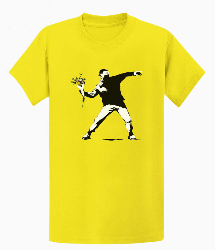 Banksy Rage Flower Thrower T-shirt Banksy-Apparel