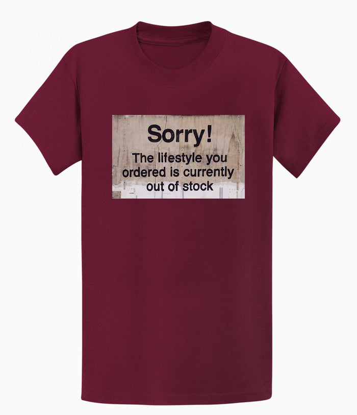 Banksy Sorry Out of Stock Men's T-shirt Banksy-Apparel