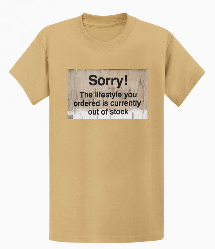 Banksy Sorry Out of Stock Men's T-shirt Banksy-Apparel