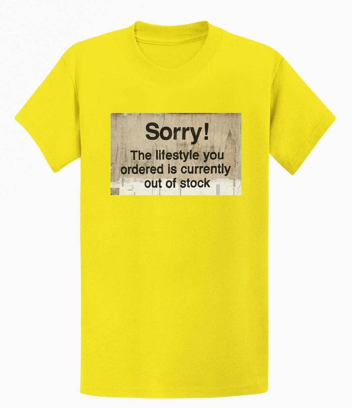Banksy Sorry Out of Stock Men's T-shirt Banksy-Apparel