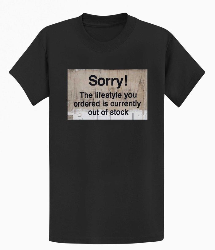 Banksy Sorry Out of Stock Men's T-shirt Banksy-Apparel
