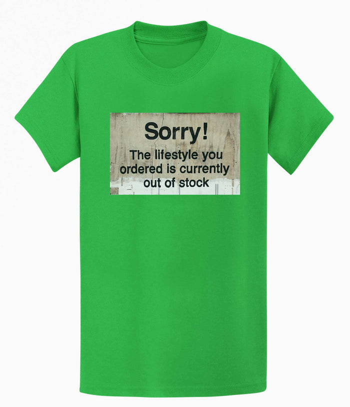 Banksy Sorry Out of Stock Men's T-shirt Banksy-Apparel