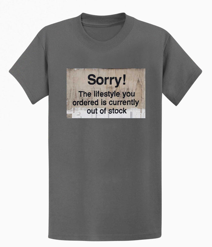 Banksy Sorry Out of Stock Men's T-shirt Banksy-Apparel