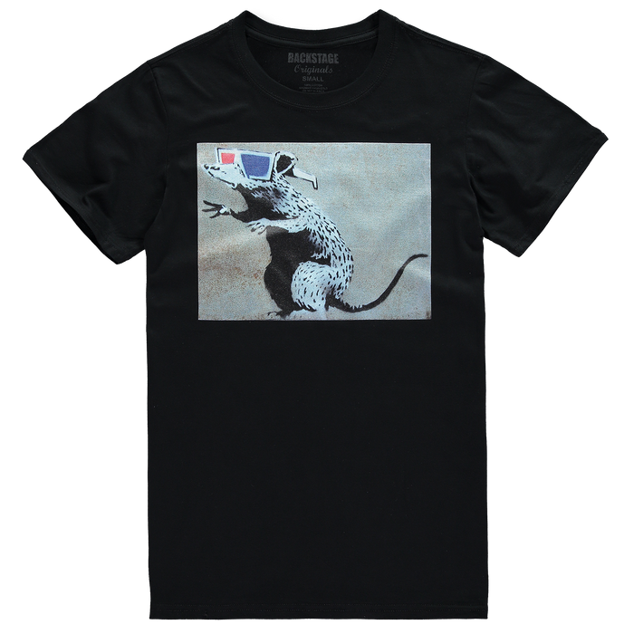 Banksy 3D Rat Blue Men's T-shirt