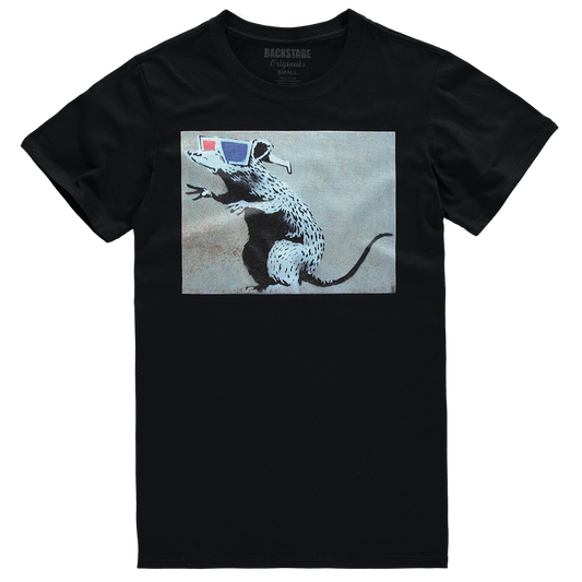 Banksy 3D Rat Blue Men's T-shirt