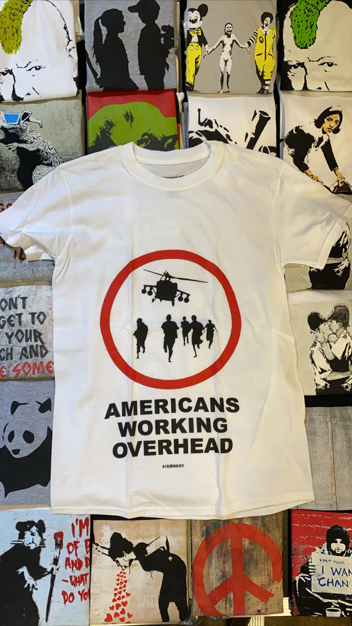 Banksy Americans Working Overhead Men's T-shirt