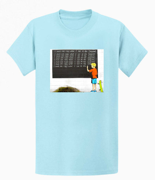 Banksy T-shirt - I Must Not Copy What I See on Simpsons Banksy-Apparel