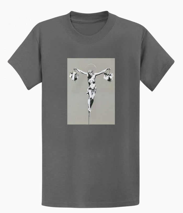 Banksy T-shirt - Jesus Shopping Banksy-Apparel
