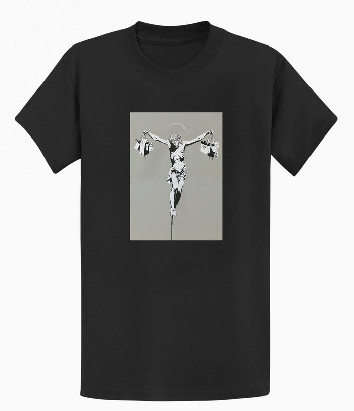 Banksy T-shirt - Jesus Shopping Banksy-Apparel