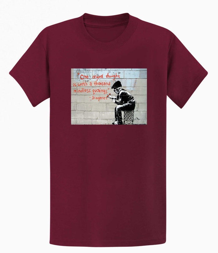 Banksy T-shirt - One Original Thought Banksy-Apparel