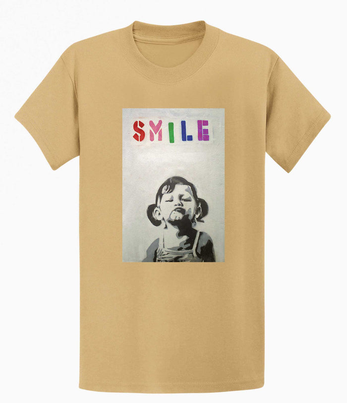 Banksy T Shirt - Smile Banksy-Apparel