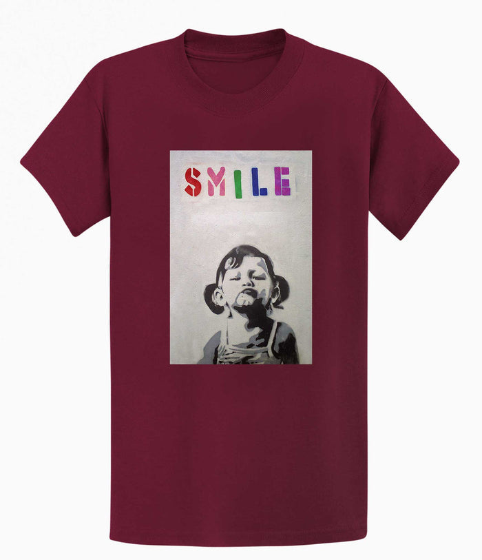 Banksy T Shirt - Smile Banksy-Apparel