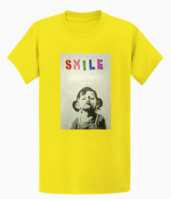 Banksy T Shirt - Smile Banksy-Apparel