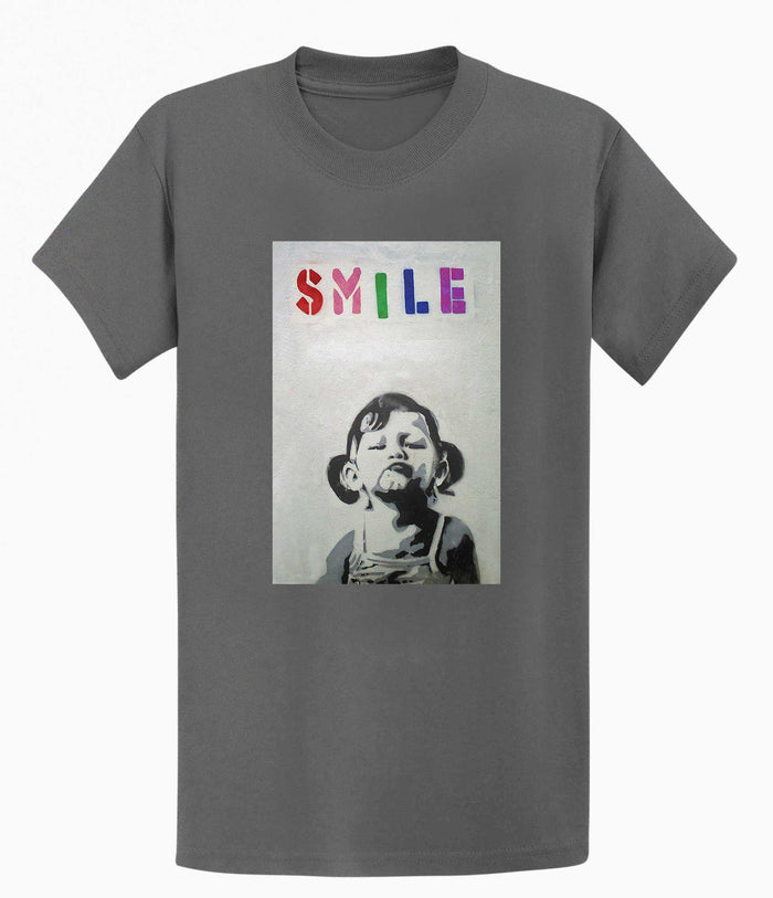 Banksy T Shirt - Smile Banksy-Apparel