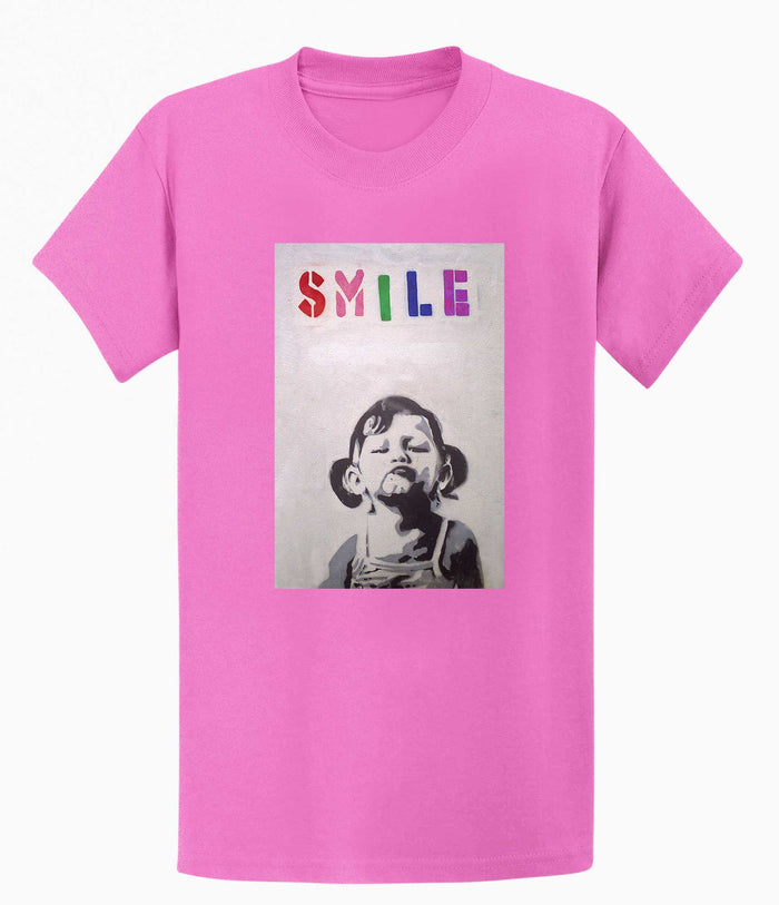 Banksy T Shirt - Smile Banksy-Apparel
