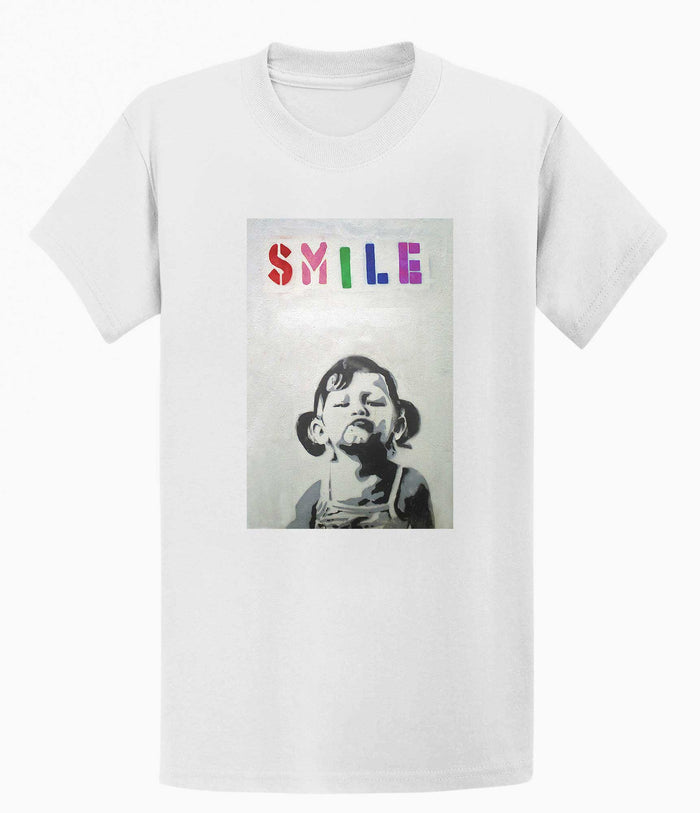 Banksy T Shirt - Smile Banksy-Apparel