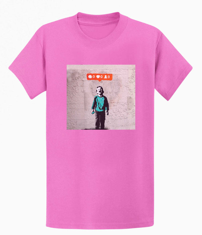 Banksy  T-shirt - Social Media Boy Banksy-Apparel