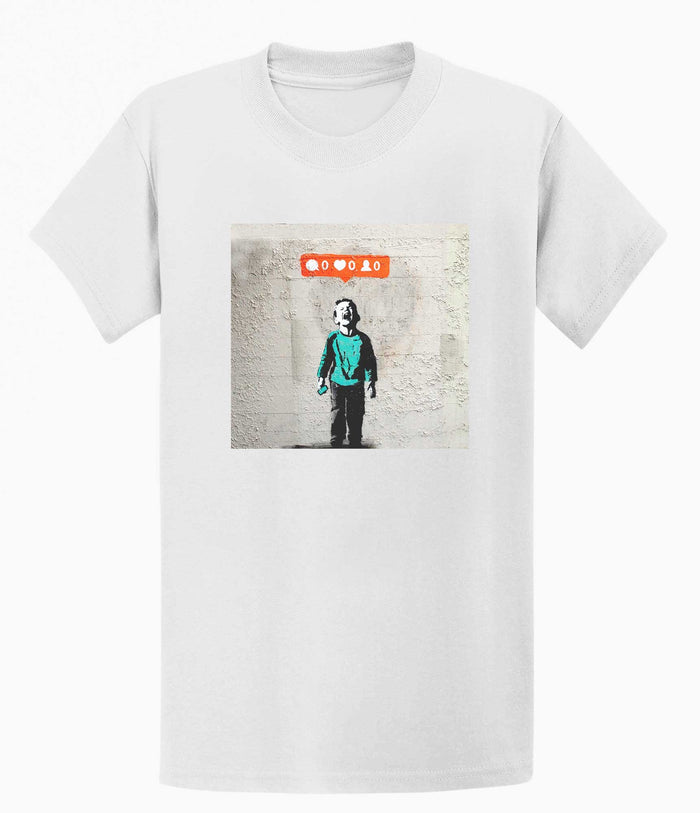 Banksy  T-shirt - Social Media Boy Banksy-Apparel