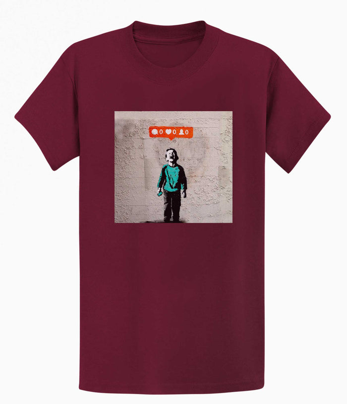 Banksy  T-shirt - Social Media Boy Banksy-Apparel