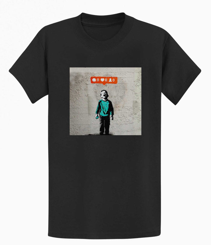 Banksy  T-shirt - Social Media Boy Banksy-Apparel