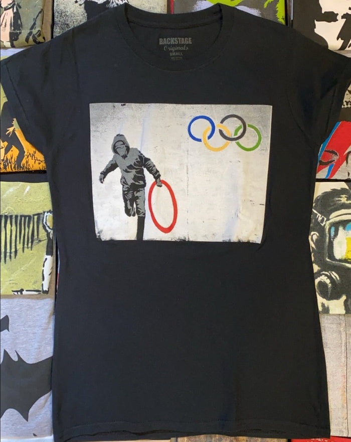 Olympic Ring Thief Ladies T-shirt