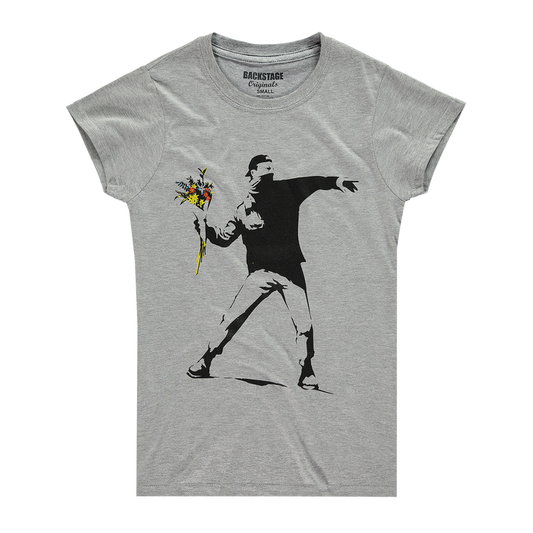 Banksy Rage Flower Thrower Women's T-shirt