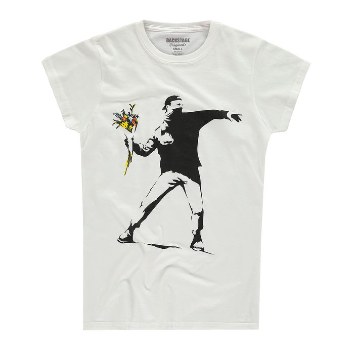 Banksy Rage Flower Thrower Women's T-shirt