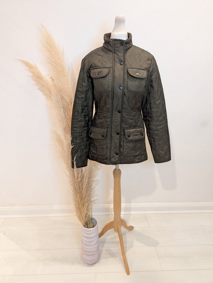 Barbour khaki quilted jacket 8