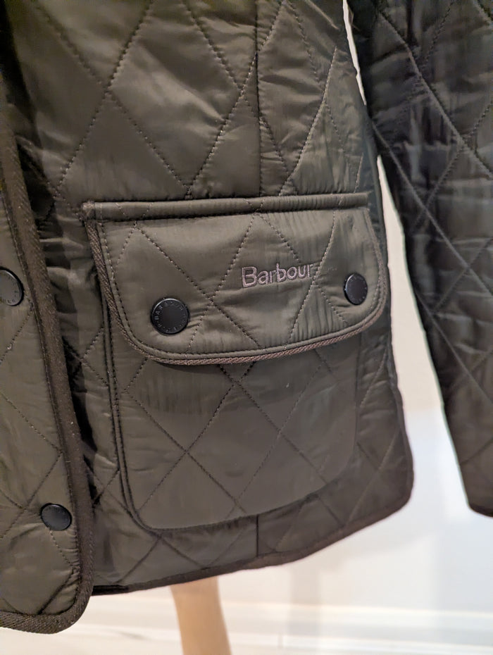 Barbour khaki quilted jacket 8