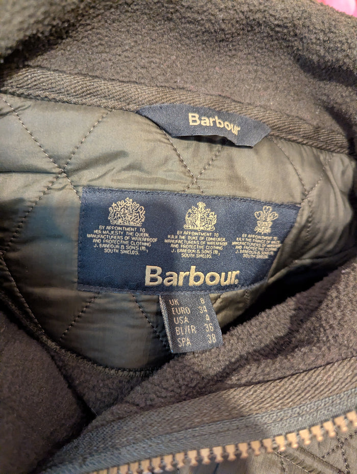 Barbour khaki quilted jacket 8