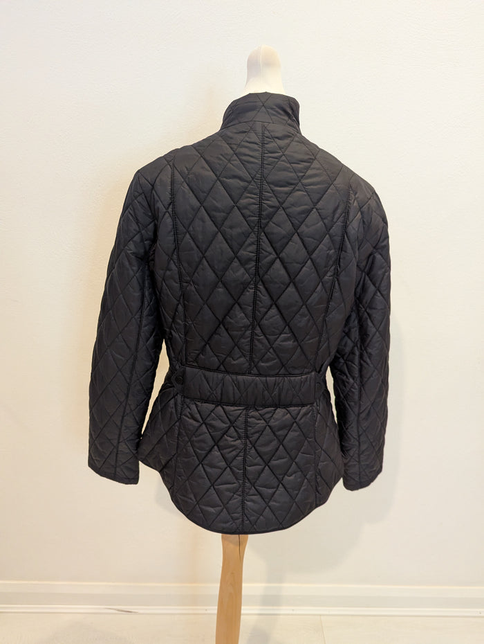 Barbour navy quilted jacket 10
