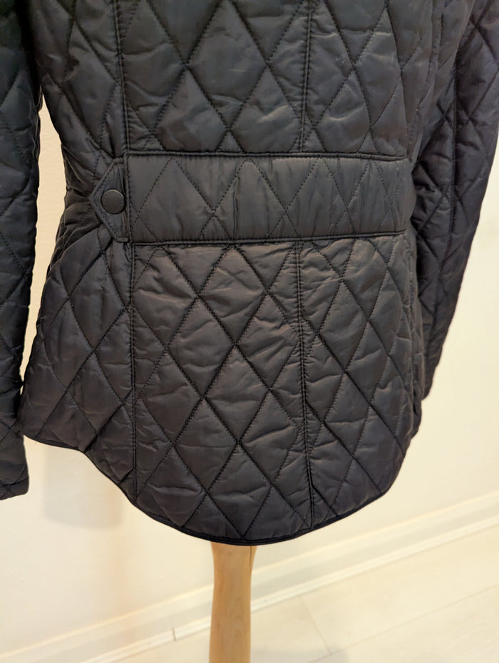 Barbour navy quilted jacket 10
