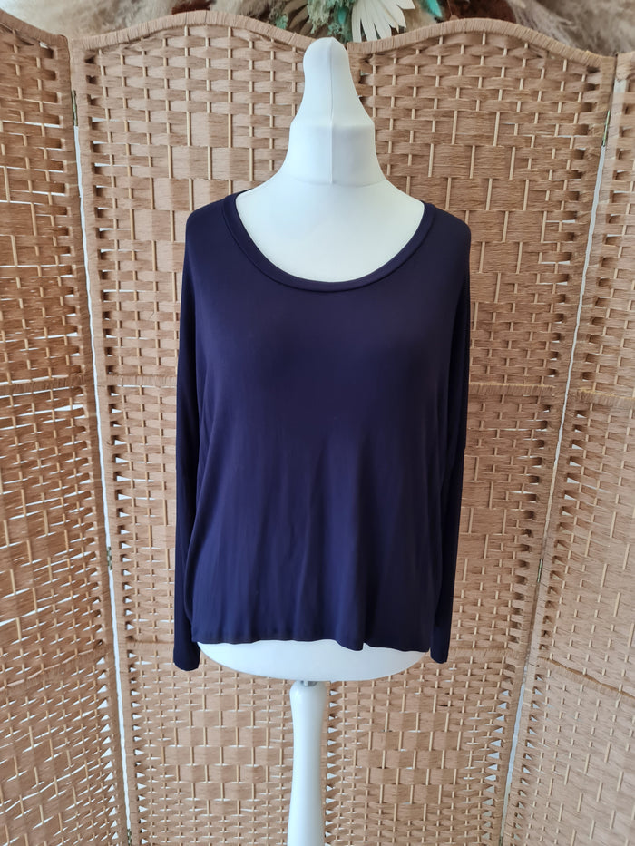 Basic jersey top in navy