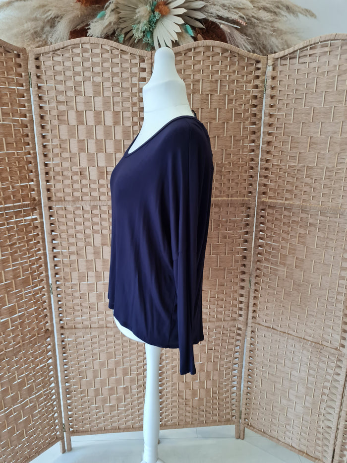 Basic jersey top in navy