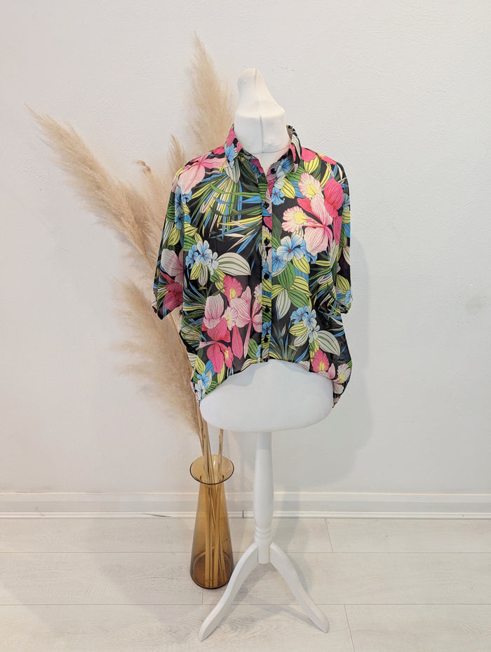 Be Beau Sheer Floral Shirt 12