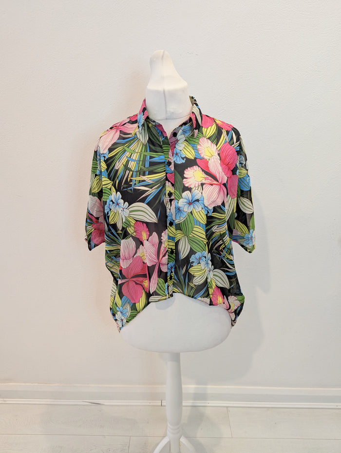 Be Beau Sheer Floral Shirt 12