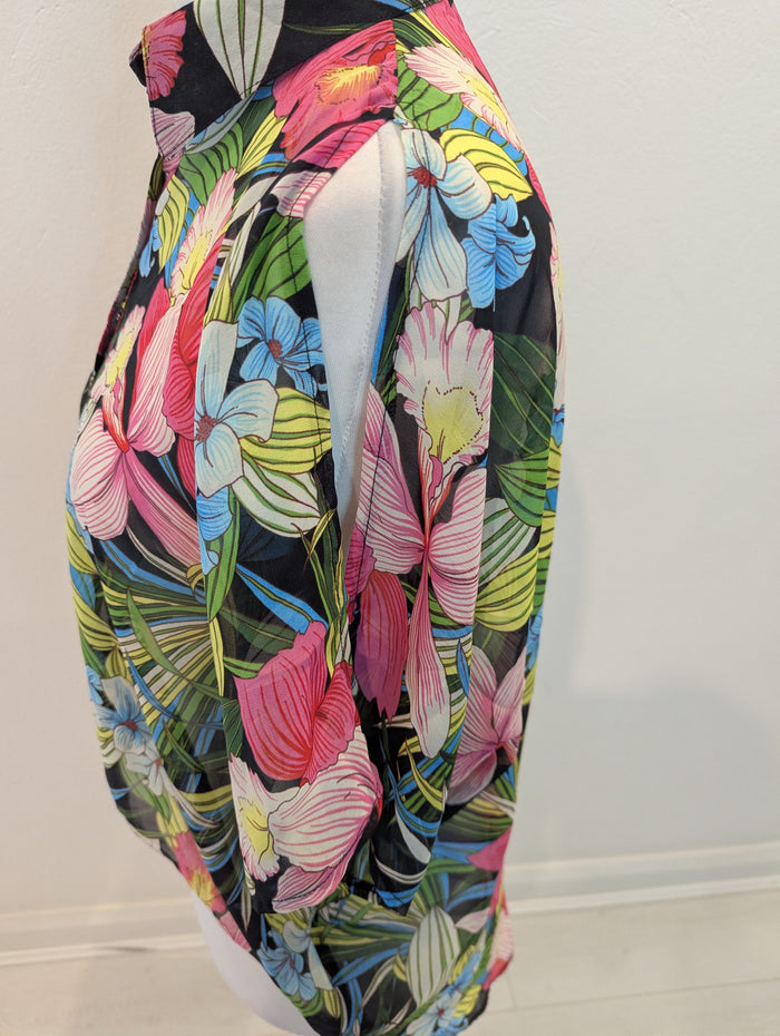 Be Beau Sheer Floral Shirt 12