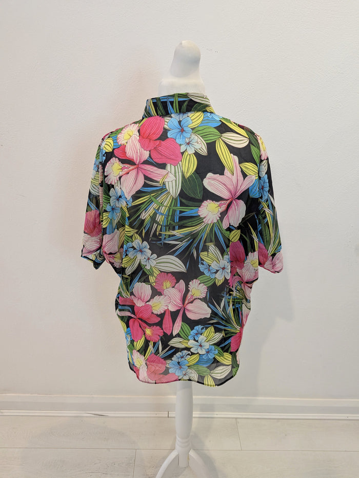 Be Beau Sheer Floral Shirt 12