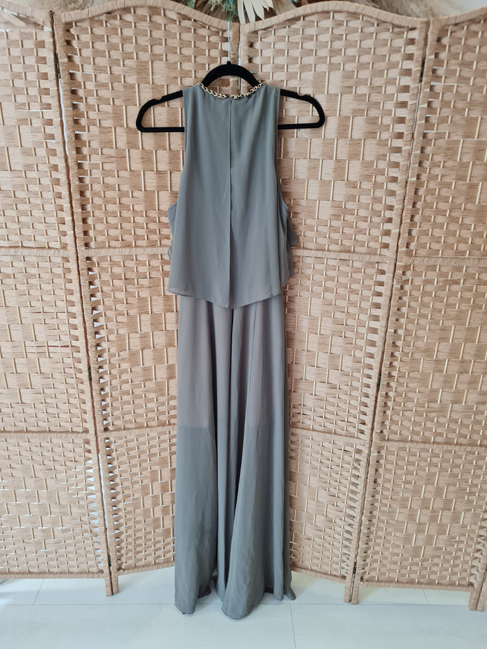 BEBE khaki embellished maxi 8/10