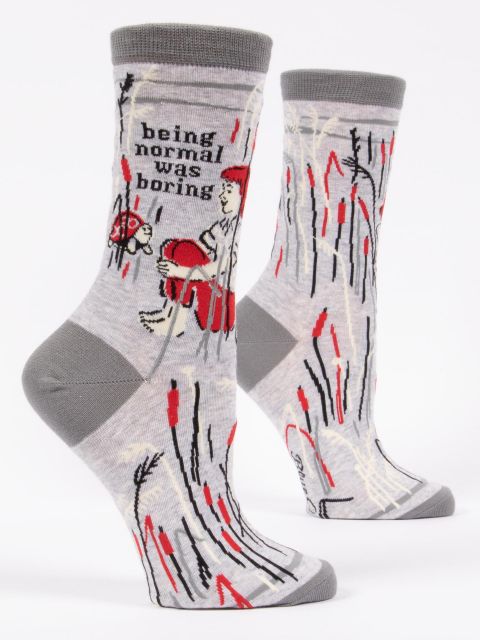 Being Normal Was Boring W-Crew Socks BLUEQ