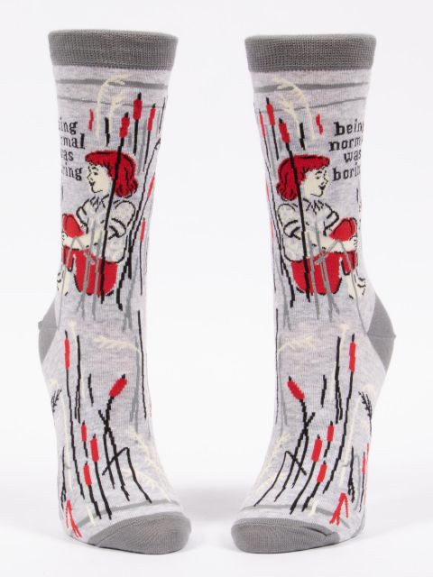 Being Normal Was Boring W-Crew Socks BLUEQ