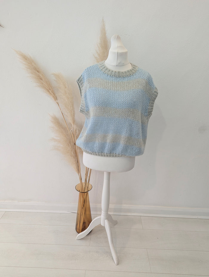 Bellerina Blue Stripe Tank M/ L