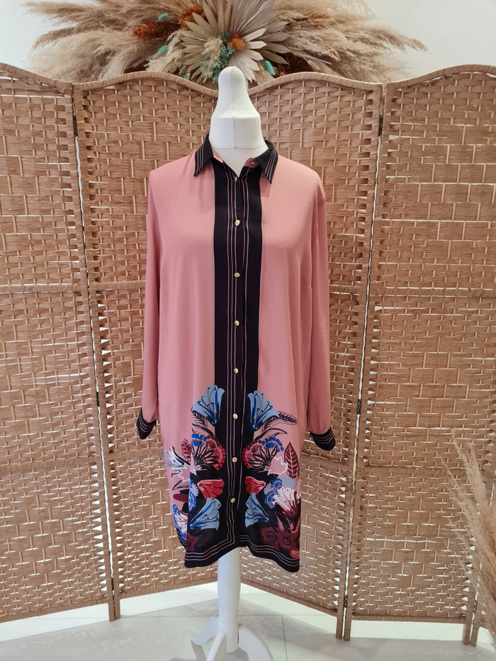 Biba pink lily Shirt 16 RRP £80