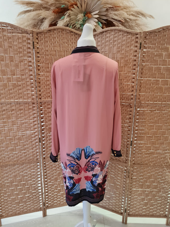 Biba pink lily Shirt 16 RRP £80