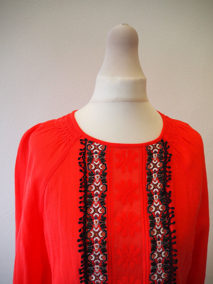 BIBA Red Embroidery Top 10
