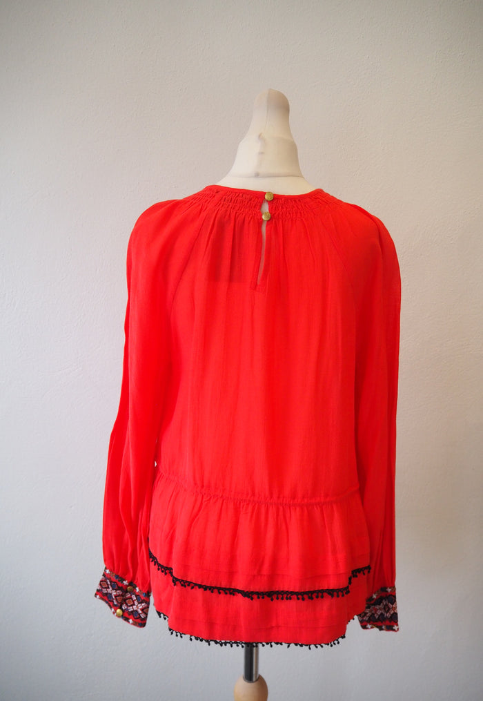 BIBA Red Embroidery Top 10