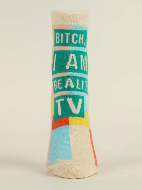 Bitch, I am Reality Tv W-Ankle Socks BLUEQ